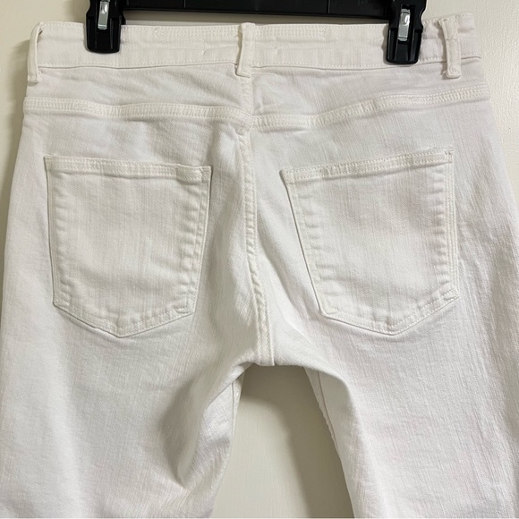 Zara Men's Distressed Ripped Skinny Jeans White 31x30 - Picture 7 of 13